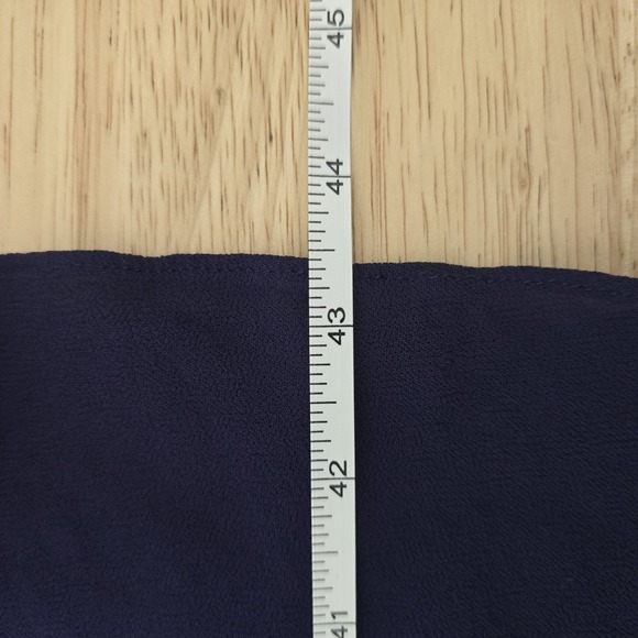 Ted Baker Dress Womens 0‎ Navy Blue Ruffle Front Long Sleeve Midi Keyhole Tie - Picture 5 of 9